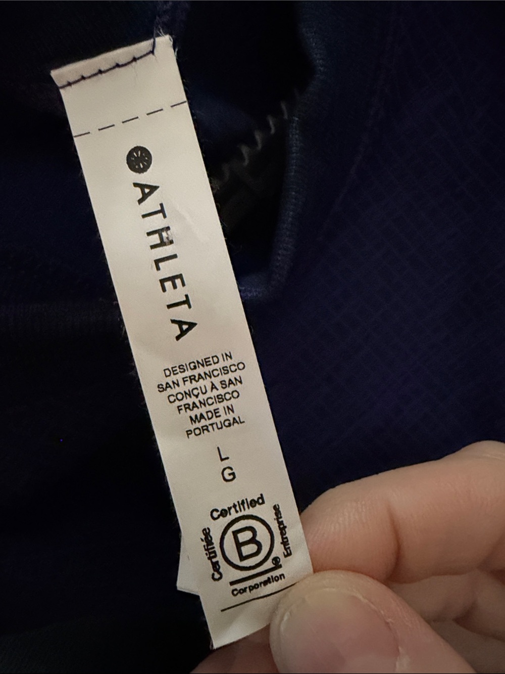 Women's High-Neck Active Tank Top - Deep Blue new with tags Athleta - Picture 3 of 4
